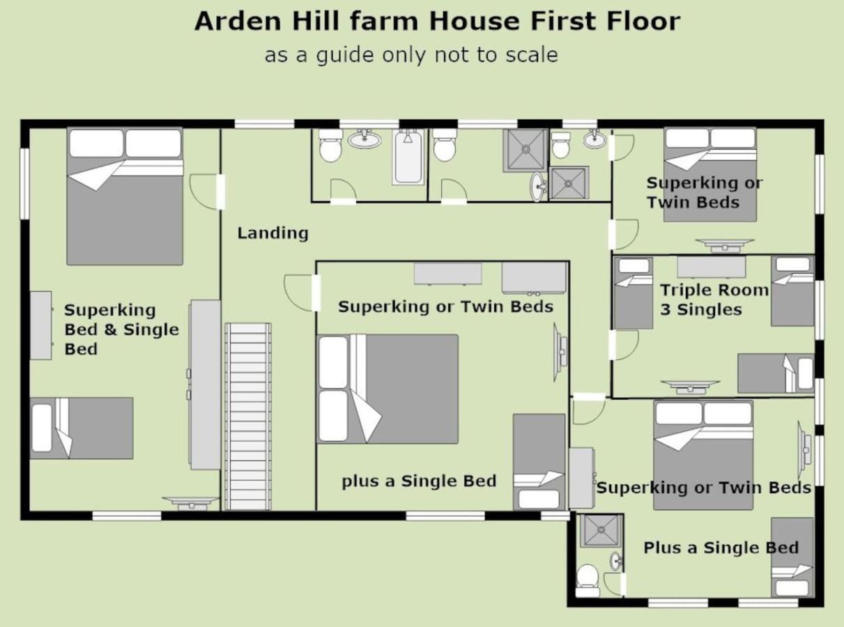 Arden Hill Farmhouse - Hot Tub, Snooker Table, Sleeps 16 Стратфорд на Ейвън Екстериор снимка