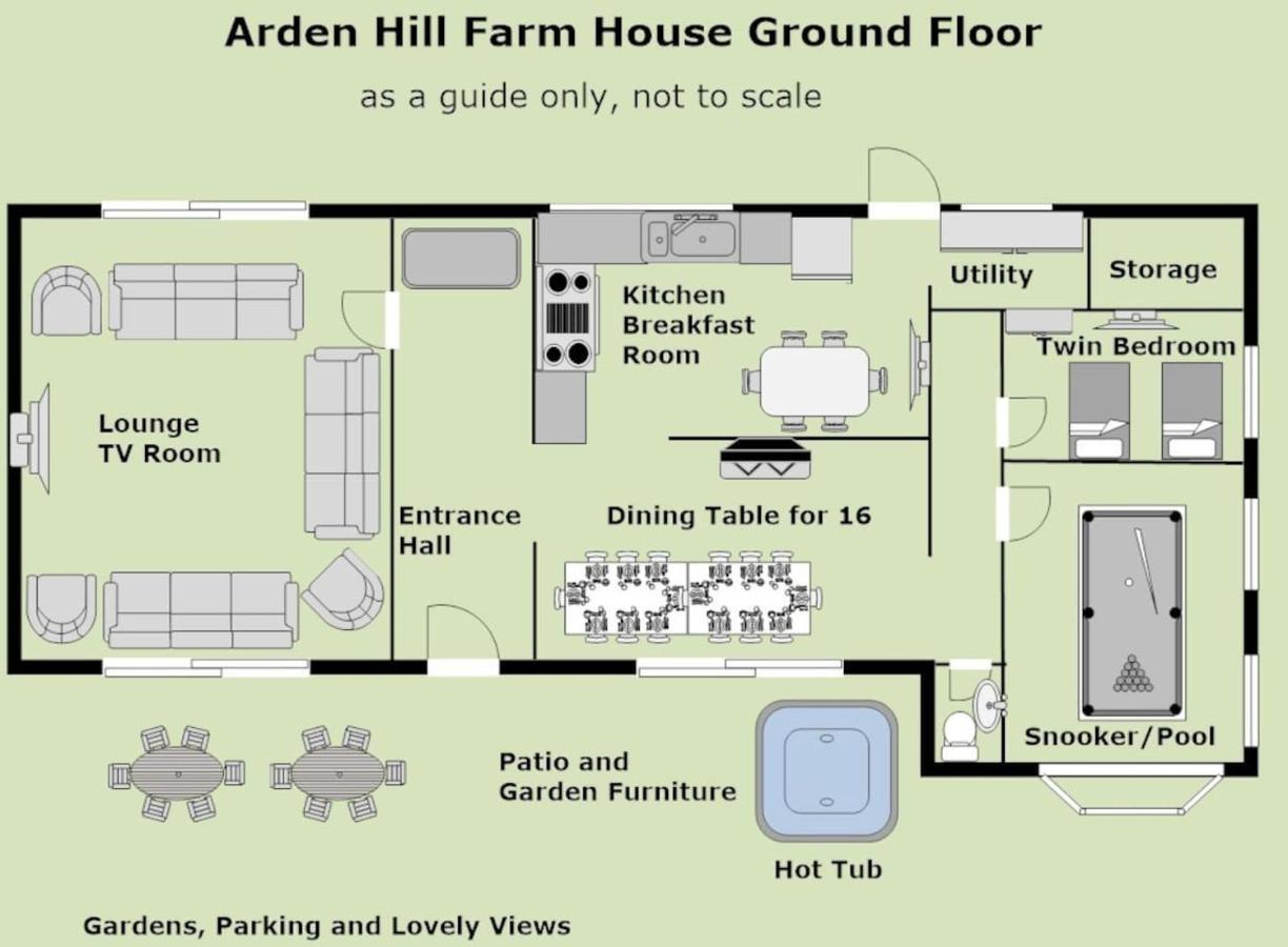 Arden Hill Farmhouse - Hot Tub, Snooker Table, Sleeps 16 Стратфорд на Ейвън Екстериор снимка